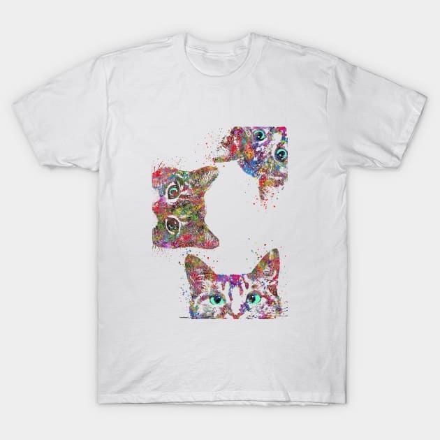 Peeking cat T-Shirt by RosaliArt